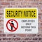 Signmission Employees Only Beyond This Point OSHA Security Notice Sign, Plastic, 10in W x 7in L, 2PK OS-2PACK-SN-P-710-L-11534 - alternate 6